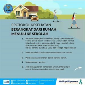 Protokol Kesehatan Berangkat dari Rumah Menuju ke Sekolah