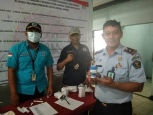 Dadakan Test Urine di Rutan Kelas II B Pelaihari