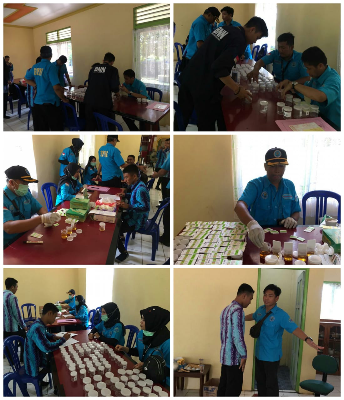 Siswa-Siswi SMKN PP Pelaihari ditest urine BNNK TALA