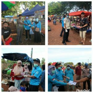 Sosialisasi Bahaya Narkoba dan Covid-19 di Pasar Hasan Basri Pelaihari