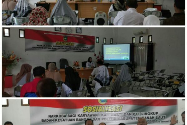 Sosialisasi Bahaya Narkoba di Lingkup Badan Kesbangpol Kab. Tanah Laut Sosialisasi Bahaya Narkoba di Lingkup Badan Kesbangpol Kab. Tanah Laut