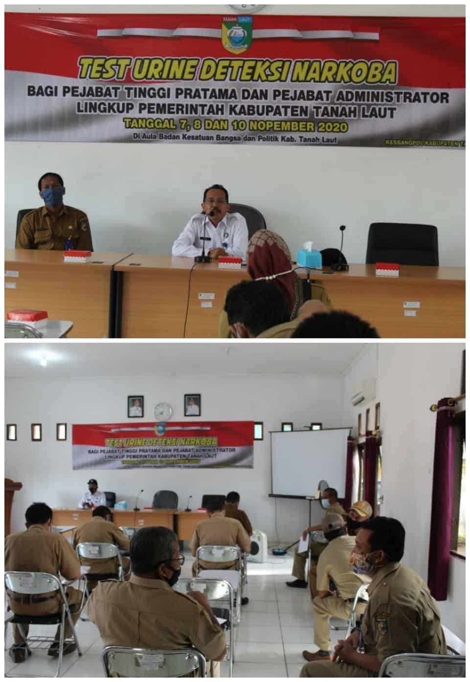 Kegiatan Pemberdayaan Masyarakat Melalui Test Urine Pejabat Tinggi Pratama dan Pejabat Administrator Lingkup Pemerintah Kab. Tanah Laut (Hari Pertama) Kegiatan Pemberdayaan Masyarakat Melalui Test Urine Pejabat Tinggi Pratama dan Pejabat Administrator Lingkup Pemerintah Kab. Tanah Laut (Hari Pertama)