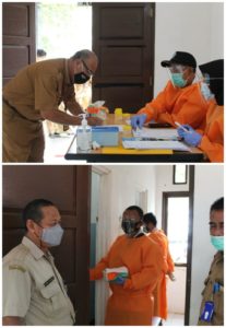 Kegiatan Pemberdayaan Masyarakat Melalui Test Urine Pejabat Tinggi Pratama dan Pejabat Administrator Lingkup Pemerintah Kab. Tanah Laut (Hari Pertama)