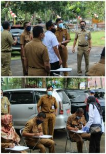 Kegiatan Pemberdayaan Masyarakat Melalui Test Urine Pejabat Tinggi Pratama dan Pejabat Administrator Lingkup Pemerintah Kab. Tanah Laut (Hari Kedua)