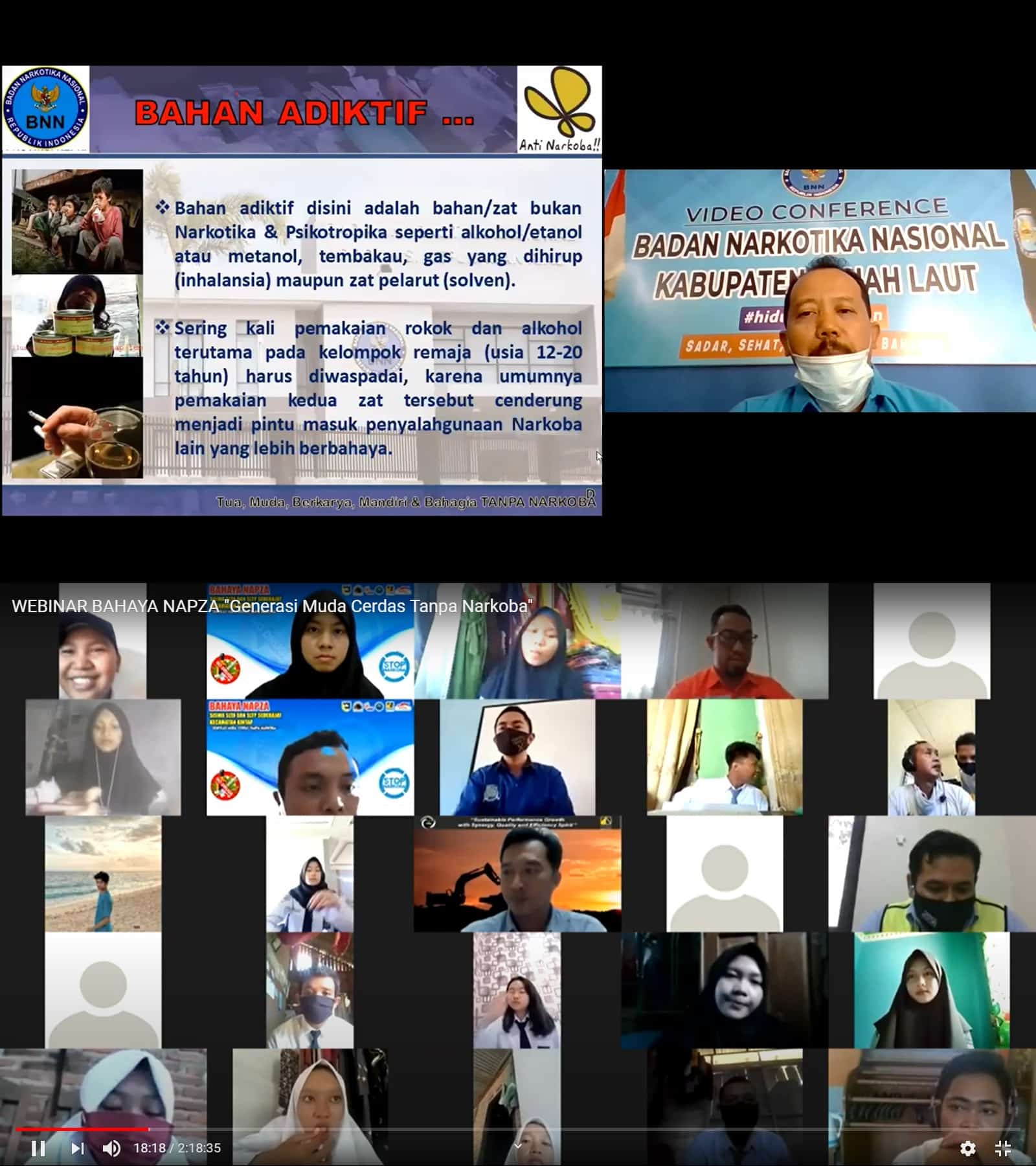 WEBINAR BAHAYA NAPZA "Generasi Muda Cerdas Tanpa Narkoba" WEBINAR BAHAYA NAPZA "Generasi Muda Cerdas Tanpa Narkoba"