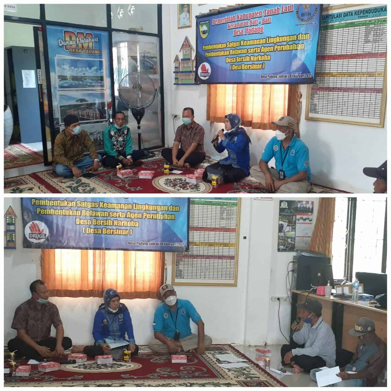 Sosialisasi Kegiatan Pembentukan Satgas Keamanan Lingkungan dan Pembentukan Relawan serta Agen Pemulihan Desa Padang Sosialisasi Kegiatan Pembentukan Satgas Keamanan Lingkungan dan Pembentukan Relawan serta Agen Pemulihan Desa Padang