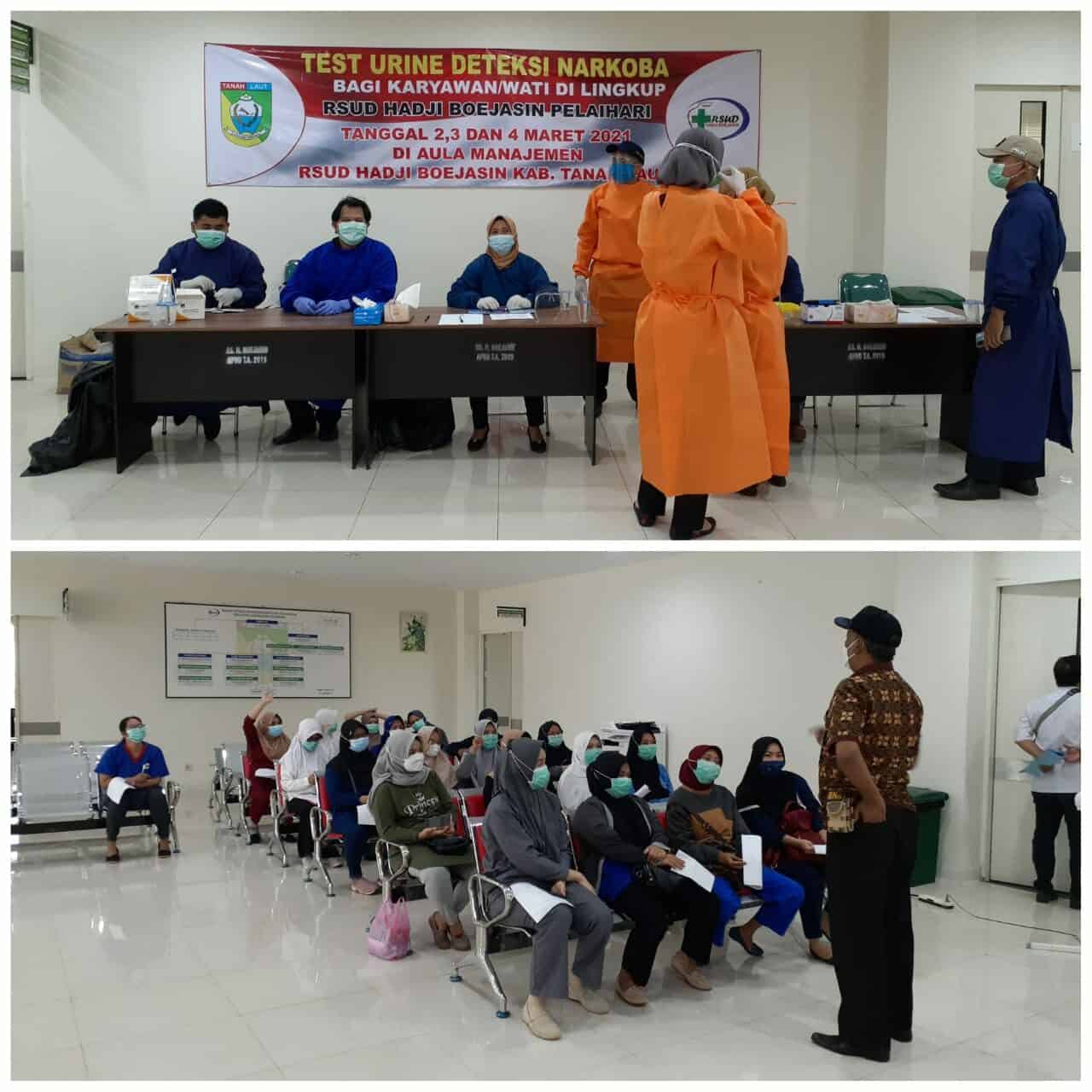 Kegiatan Pemberdayaan Masyarakat Melalui Test Urine Pegawai RSUD H. Boejasin Kab. Tanah Laut (Hari Kedua) Kegiatan Pemberdayaan Masyarakat Melalui Test Urine Pegawai RSUD H. Boejasin Kab. Tanah Laut (Hari Kedua))