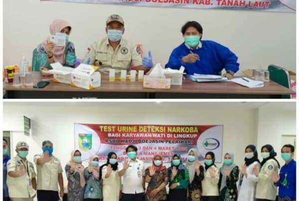 Kegiatan Pemberdayaan Masyarakat Melalui Test Urine Pegawai RSUD H. Boejasin Kab. Tanah Laut (Hari Ketiga)