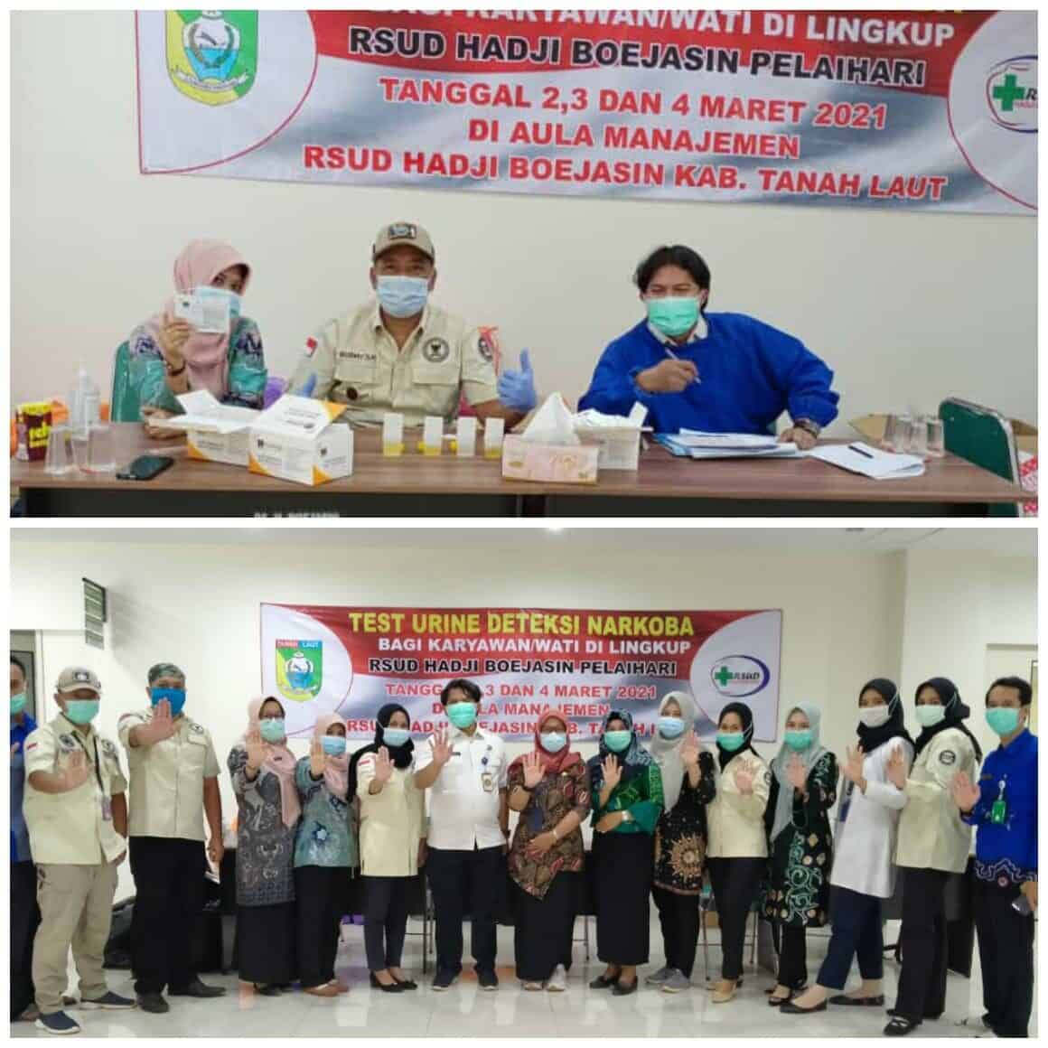 Kegiatan Pemberdayaan Masyarakat Melalui Test Urine Pegawai RSUD H. Boejasin Kab. Tanah Laut (Hari Ketiga) Kegiatan Pemberdayaan Masyarakat Melalui Test Urine Pegawai RSUD H. Boejasin Kab. Tanah Laut (Hari Ketiga)