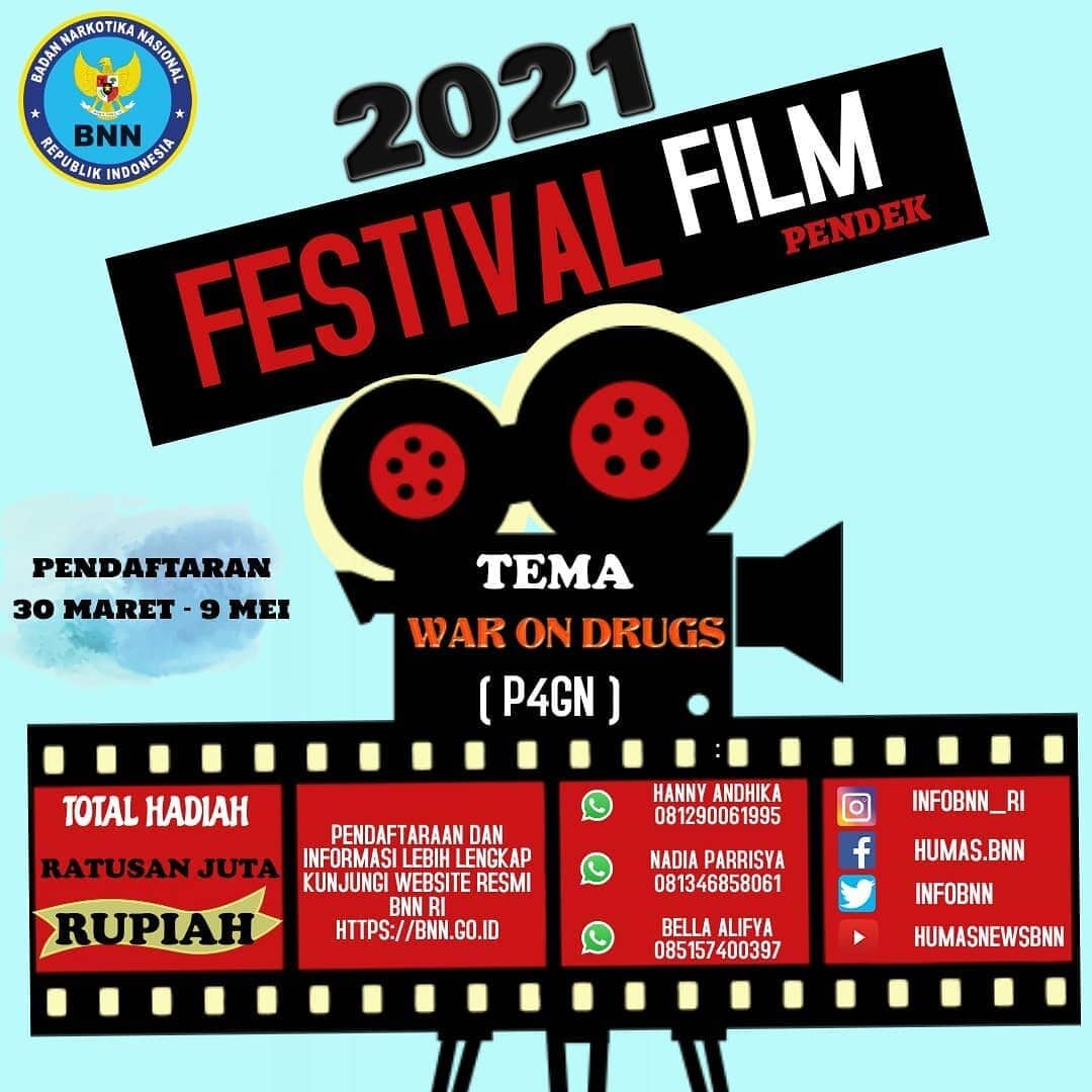Perpanjangan Masa Pendaftaran Festival Film Pendek BNN RI 2021 Perpanjangan Masa Pendaftaran Festival Film Pendek BNN RI 2021