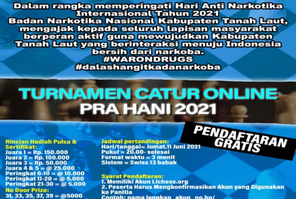 Open Tournament Catur Pra Hari Anti Narkotika Internasional (HANI) 2021