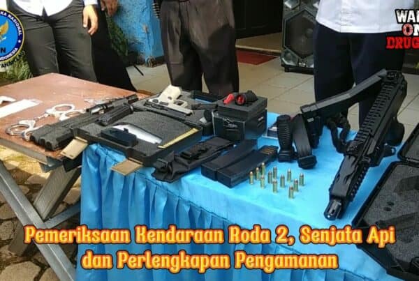 Pemeriksaan Kendaraan Roda 2, Senjata, dan Perlengkapan Pengamanan BNNK Tanah Laut