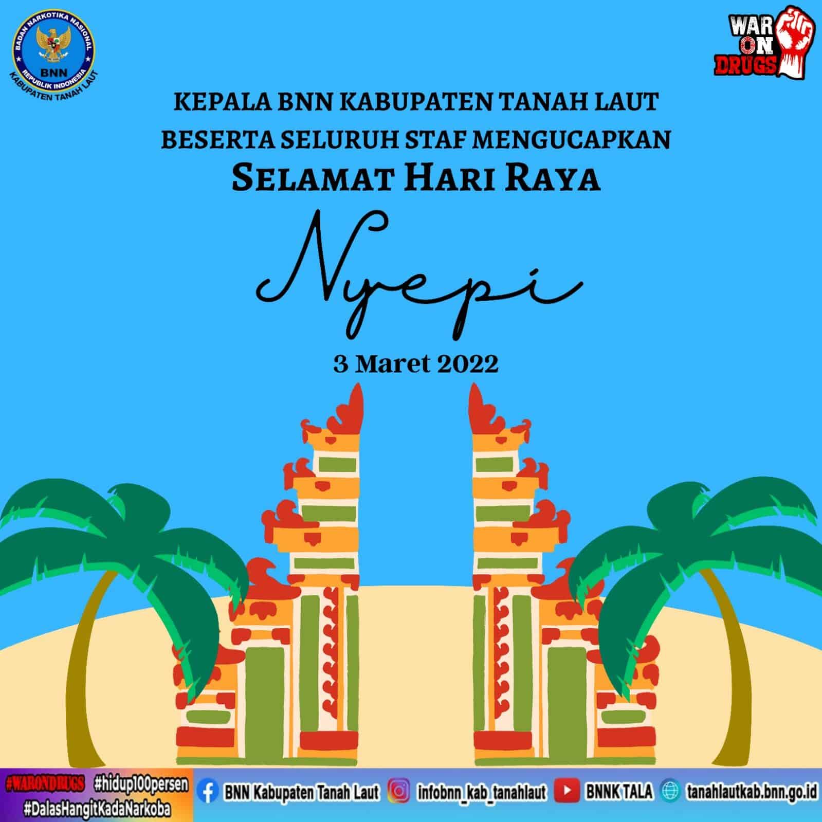Selamat merayakan Hari Suci Nyepi Tahun Baru Saka 1944 Konsep Otomatis