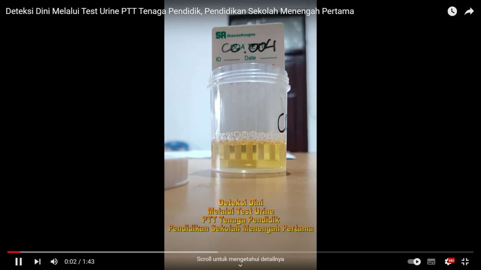 Deteksi Dini Melalui Test Urine PTT Tenaga Pendidik, Pendidikan Sekolah Menengah Pertama Deteksi Dini Melalui Test Urine PTT Tenaga Pendidik, Pendidikan Sekolah Menengah Pertama