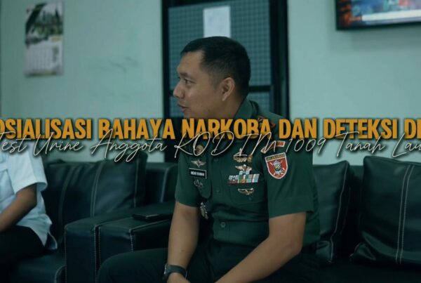 Sosialisasi Bahaya Narkoba dan Deteksi Dini Test Urine Anggota Kodim 1009 Tanah Laut