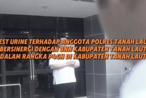 Test Urine Terhadap Anggota Polres Tanah Laut Bersinergi dengan BNNK Tanah Laut